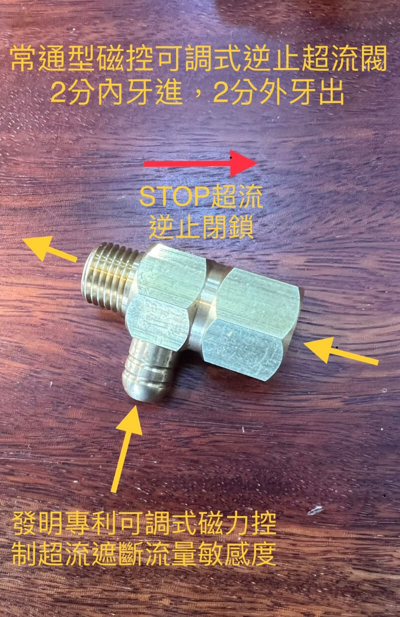 可調式磁控超流逆止閥